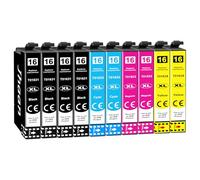 Jhaan 16XL Cartuchos de Tinta para Epson 16 XL Compatible con Epson Workforce WF-2630 WF-2010 WF-2510 WF-2750 WF-2760 WF-2520 WF-2530 WF-2540 WF-2650 WF-2660 (4 Negro, 2 Amarillo, 2 Magenta, 2 Cian)