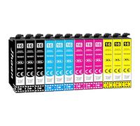 Jhaan 16XL Cartuchos de Tinta para Epson 16 XL Compatible con Epson Workforce WF-2630 WF-2010 WF-2510 WF-2750 WF-2760 WF-2520 WF-2530 WF-2540 WF-2650 WF-2660 (3 Negro, 3 Amarillo, 3 Magenta, 3 Cian)