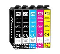 Jhaan 29XL Cartuchos de Tinta Compatible con Epson 29XL 29 XL para Expression Home XP-247 XP-255 XP-235 XP-245 XP-335 XP-342 XP-345 XP-355 XP-332 XP-455 XP-432 XP-435 XP-257 (Paquete de 5)