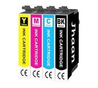 Jhaan 502 502XL Compatible con Epson 502 XL Compatible con Epson XP-5150 XP-5150 XP-5105 XP-5100 WF-2860 WF-2880 WF-2865 WF-2885 WF-2860DWF WF-2865DWF Impresora (negro, cian, magenta, amarillo)