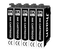 Jhaan 503XL Negro Compatible con Epson 503 Compatible con Epson Expression Home XP-5200 XP-5205 XP5200 XP5205 Workforce WF-2960DWF WF-2965DWF WF2960 WF2965 WF-2960 WF-2965 (negro, paquete de 5