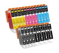 Jhaan 570XL 571XL Cartuchos de Tinta Compatible para Canon PGI-570 CLI-571 XL para PIXMA MG5750 TS5050 MG5751 TS5053 TS5055 MG6850 MG5753 MG6851 MG6852 TS6051 TS6050 (20 Pack)