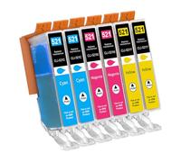 Jhaan CLI-521 Cartuchos de impresora compatibles para Canon PGI-520 CLI-521 Cartuchos de impresora para Canon Pixma iP3600 iP4600 iP4700 MP540 MP550 MP560 MP620 MP630 MP640 MP980 MP990 MX860 MX87 0 (6