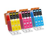 Jhaan CLI-526 526 Cartuchos de Impresora Compatibles para Canon 526XL Compatible con PIXMA MG5200 MG5350 MG6120 MG5100 MG5120 MG5220 MG5250 MG6150 MX715 MX882 MX885 MX895 IP6500 IP6550 Impresoras