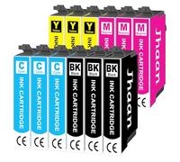 Jhaan Compatible con Expression Home XP-5100 XP-5105 XP-5155 XP-5150 Workforce WF-2860 WF-2865 WF-2880 WF-2885 WF-2860DWF WF-2865DWF(12 Pack)