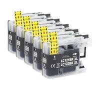 Jhaan LC123 LC123XL Cartuchos de Tinta Compatibles para Brother LC123 123 XL para DCP-J132W J152W J172W J552DW J752DW J4110DW MFC-J245 J470DW J650DW J870DW J4410DW J4610DW (5 Negro)