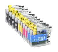 Jhaan LC123 LC123XL Cartuchos de Tinta Compatibles para Brother LC123 123 XL para DCP-J132W J152W J172W J552DW J752DW J4110DW MFC-J245 J470DW J650DW J870DW J4410DW J4610DW (10 Paquetes)