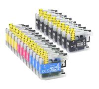 Jhaan LC123 LC123XL Cartuchos de Tinta Compatibles para Brother LC123 123 XL para DCP-J132W J152W J172W J552DW J752DW J4110DW MFC-J245 J470DW J650DW J870DW J4410DW J4610DW (20 Paquetes)