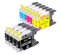 Jhaan LC1240XL LC1280XL LC1220XL Compatible con Brother LC MFC J425W J430W DCP-J525W J5910DW J625DW J6510DW J825DW J835DW Impresora