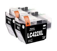 Jhaan LC422XL Compatible con Brother LC422 LC422XL LC-422VAL para Brother MFC-J5340DW MFC-J5740DW Brother MFC-J5345DW MFC-J6540DW MFC-J6940DW (2 Negro)