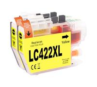 Jhaan LC422XL Compatible con Brother LC422 LC422XL LC-422VAL para Brother MFC-J5340DW MFC-J5740DW Brother MFC-J5345DW MFC-J6540DW MFC-J6940DW (2 Amarillo)