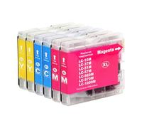 Jhaan LC970 LC1000 Mutipack (6 unidades, 700 páginas) Compatible con Brother LC-1000XL LC-970XL Compatible con Brother MFC-230C MFC-240C MFC-345CW MFC-440CN MFC-460CN DCP-130C DCP-150C DCP-155C DCP