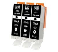 Jhaan PGI-580XXL PGBK Cartuchos de Impresora Compatibles para Canon 580 PGI580 Compatible con Pixma TS705 TR8550 TS6150 TR7550 TS6250 TR8500 TS8251 TS6350 TS9550 TS6151 TS9551(Negro,Paquete de 3)