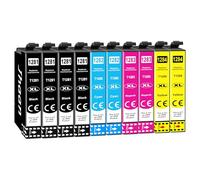 Jhaan T1285 Cartuchos de Tinta Compatible para Epson T1281 T1282 T1283 T1284 para Stylus BX305FW SX445W SX125 SX130 SX230 SX235w SX420W SX425W SX430W SX435W SX430W SX435W SX438W SX440W (10 Paquetes)