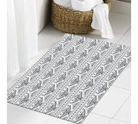 JHAOUNUK Alfombra de baño suave, 60 x 90 cm, diseño étnico primitivo de arte tribal con símbolo de águila Mysti, antideslizante, lavable, alfombra de baño, mullida, absorbente