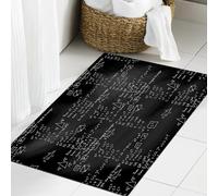JHAOUNUK Alfombra de baño suave, 60 x 90 cm, fórmulas matemáticas y cálculos, fondo vectorial, sin costuras, antideslizante, lavable, alfombra de baño mullida, absorbente