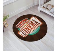 JHAOUNUK Alfombrilla de Baño Absorbente Antideslizante Lavable,Alfombra de Ducha con Respaldo de Goma para Baño,Bañera,Cartel de Cine Retro Genial. Vector EPS10.,60x60cm