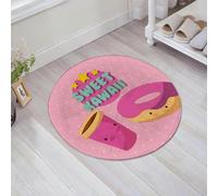 JHAOUNUK Alfombrilla de Baño Absorbente Antideslizante Lavable,Alfombra de Ducha con Respaldo de Goma para Baño,Bañera,Letras kawaii animadas y dulces con personajes de dibujos animados de don,60x60cm