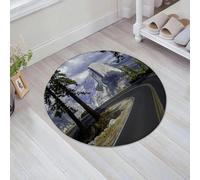 JHAOUNUK Alfombrilla de Baño Absorbente Antideslizante Lavable,Alfombra de Ducha con Respaldo de Goma para Baño,Bañera,Viaje por Carretera al Parque Nacional Yosemite de El Capitán EE. UU.,60x60cm