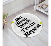 JHAOUNUK Alfombrilla de Baño Absorbente Antideslizante Lavable,Alfombra de Ducha con Respaldo de Goma para Baño,Bañera,Comer, dormir, trabajar, entrenar, repetir. Cartel tipográfico creativo y,60x60cm