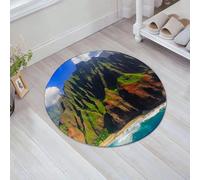 JHAOUNUK Alfombrilla de Baño Absorbente Antideslizante Lavable,Alfombra de Ducha con Respaldo de Goma para Baño,Bañera,Vista aérea de la Espectacular Costa de Na Pali, Kauai, Hawái,60x60cm