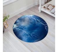 JHAOUNUK Alfombrilla de Baño Absorbente Antideslizante Lavable,Alfombra de Ducha con Respaldo de Goma para Baño,Bañera,Relámpagos en un Cielo Oscuro y Nublado Durante una tormenta eléctrica,60x60cm