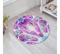 JHAOUNUK Alfombrilla de Baño Absorbente Antideslizante Lavable,Alfombra de Ducha con Respaldo de Goma para Baño,Bañera,Imagen abstracta. Corazón psicodélico, frío y misterioso. Geometría sagra,60x60cm