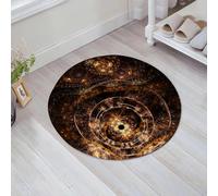 JHAOUNUK Alfombrilla de Baño Absorbente Antideslizante Lavable,Alfombra de Ducha con Respaldo de Goma para Baño,Bañera,Abstracción Fractal de una máquina del Tiempo con Mecanismo de relojería,60x60cm