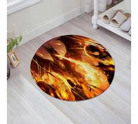 JHAOUNUK Alfombrilla de Baño Absorbente Antideslizante Lavable,Alfombra de Ducha con Respaldo de Goma para Baño,Bañera,Un furioso dragón negro destruye al ejército de los no muertos con un ali,60x60cm