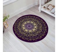 JHAOUNUK Alfombrilla de Baño Absorbente Antideslizante Lavable,Alfombra de Ducha con Respaldo de Goma para Baño,Bañera,Diseño de Adorno de Mandala Floral. Ilustración. para Libro de Colorear,60x60cm
