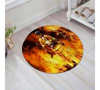 JHAOUNUK Alfombrilla de Baño Absorbente Antideslizante Lavable,Alfombra de Ducha con Respaldo de Goma para Baño,Bañera,Un Bombero Busca posibles supervivientes en el Incendio,60x60cm