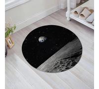 JHAOUNUK Alfombrilla de Baño Absorbente Antideslizante Lavable,Alfombra de Ducha con Respaldo de Goma para Baño,Bañera,Terre, planète Terre vue de la Lune Extra-atmosphérique Voie lactSalon,60x60cm