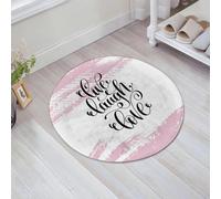 JHAOUNUK Alfombrilla de Baño Absorbente Antideslizante Lavable,Alfombra de Ducha con Respaldo de Goma para Baño,Bañera,Letras escritas a Mano con Frase Positiva sobre la Vida y el Amor, Viva,60x60cm