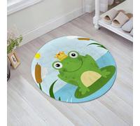 JHAOUNUK Alfombrilla de Baño Absorbente Antideslizante Lavable,Alfombra de Ducha con Respaldo de Goma para Baño,Bañera,Decoración de Estilo Moderno del Príncipe Rana,60x60cm