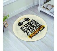 JHAOUNUK Alfombrilla de Baño Absorbente Antideslizante Lavable,Alfombra de Ducha con Respaldo de Goma para Baño,Bañera,Fitness, Esfuérzate más Frase deportiva Mensaje positivo Pantalla sucia c,60x60cm