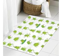 JHAOUNUK Alfombrilla de Baño Absorbente Antideslizante Lavable,Alfombra de Ducha con Respaldo de Goma para Baño,Bañera,Patrón sin Costuras Original Moderno con príncipe o,50x80cm
