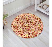 JHAOUNUK Alfombrilla de Baño Absorbente Antideslizante Lavable,Alfombra de Ducha con Respaldo de Goma para Baño,Bañera,Flor abstracta de zentangle. Patrón floral sin costuras. El patrón sin co,60x60cm