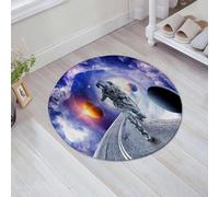 JHAOUNUK Alfombrilla de Baño Absorbente Antideslizante Lavable,Alfombra de Ducha con Respaldo de Goma para Baño,Bañera,Astronauta roba Planeta. Técnica Mixta,60x60cm