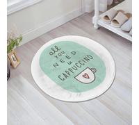 JHAOUNUK Alfombrilla de Baño Absorbente Antideslizante Lavable,Alfombra de Ducha con Respaldo de Goma para Baño,Bañera,Palabras Divertidas, Todo lo Que Necesitas es un Capuchino.,60x60cm