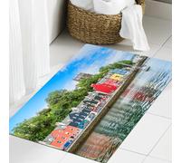 JHAOUNUK Alfombrilla de Baño Absorbente Antideslizante Lavable,Alfombra de Ducha con Respaldo de Goma para Baño,Bañera,Capital de la Isla de Mull en Escocia,60x90cm