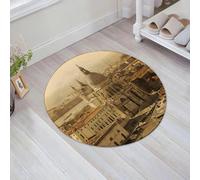 JHAOUNUK Alfombrilla de Baño Absorbente Antideslizante Lavable,Alfombra de Ducha con Respaldo de Goma para Baño,Bañera,Iglesia de Santa Maria della Salute en Venecia (Italia). Vista desde arri,60x60cm