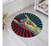 JHAOUNUK Alfombrilla de Baño Absorbente Antideslizante Lavable,Alfombra de Ducha con Respaldo de Goma para Baño,Bañera,Mano en señal de Rock n Roll ilustración Vectorial.,60x60cm