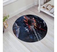 JHAOUNUK Alfombrilla de Baño Absorbente Antideslizante Lavable,Alfombra de Ducha con Respaldo de Goma para Baño,Bañera,Una antigua fortaleza mágica se encuentra en una isla en medio del océano,60x60cm