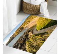 JHAOUNUK Alfombrilla de Baño Absorbente Antideslizante Lavable,Alfombra de Ducha con Respaldo de Goma para Baño,Bañera,Vista aérea de Church Bay en Anglesey, al norte de Gales, Reino Unido, du,50x80cm