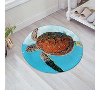 JHAOUNUK Alfombrilla de Baño Absorbente Antideslizante Lavable,Alfombra de Ducha con Respaldo de Goma para Baño,Bañera,Especies en Gro de extinción Animales Marinos en Aguas Tropicales del,60x60cm