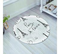 JHAOUNUK Alfombrilla de Baño Absorbente Antideslizante Lavable,Alfombra de Ducha con Respaldo de Goma para Baño,Bañera,París, Capital Mundial del Amor, Mano Europea Francesa,60x60cm