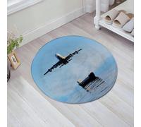 JHAOUNUK Alfombrilla de Baño Absorbente Antideslizante Lavable,Alfombra de Ducha con Respaldo de Goma para Baño,Bañera,Decoración de avión, Vista Frontal de un Bombardero Pesado de la Segunda,60x60cm