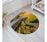 JHAOUNUK Alfombrilla de Baño Absorbente Antideslizante Lavable,Alfombra de Ducha con Respaldo de Goma para Baño,Bañera,Vista aérea de Church Bay en Anglesey, al norte de Gales, Reino Unido, du,60x60cm