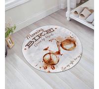 JHAOUNUK Alfombrilla de Baño Absorbente Antideslizante Lavable,Alfombra de Ducha con Respaldo de Goma para Baño,Bañera,Cartel con letras mañana bicicleta llegar en bicicleta me encanta mi café,60x60cm