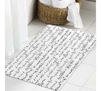 JHAOUNUK Alfombrilla de baño de secado rápido, absorbente para el hogar, parte inferior de goma antideslizante, fácil de limpiar, alfombrilla de ducha de baño, fórmulas matemáticas sin costuras